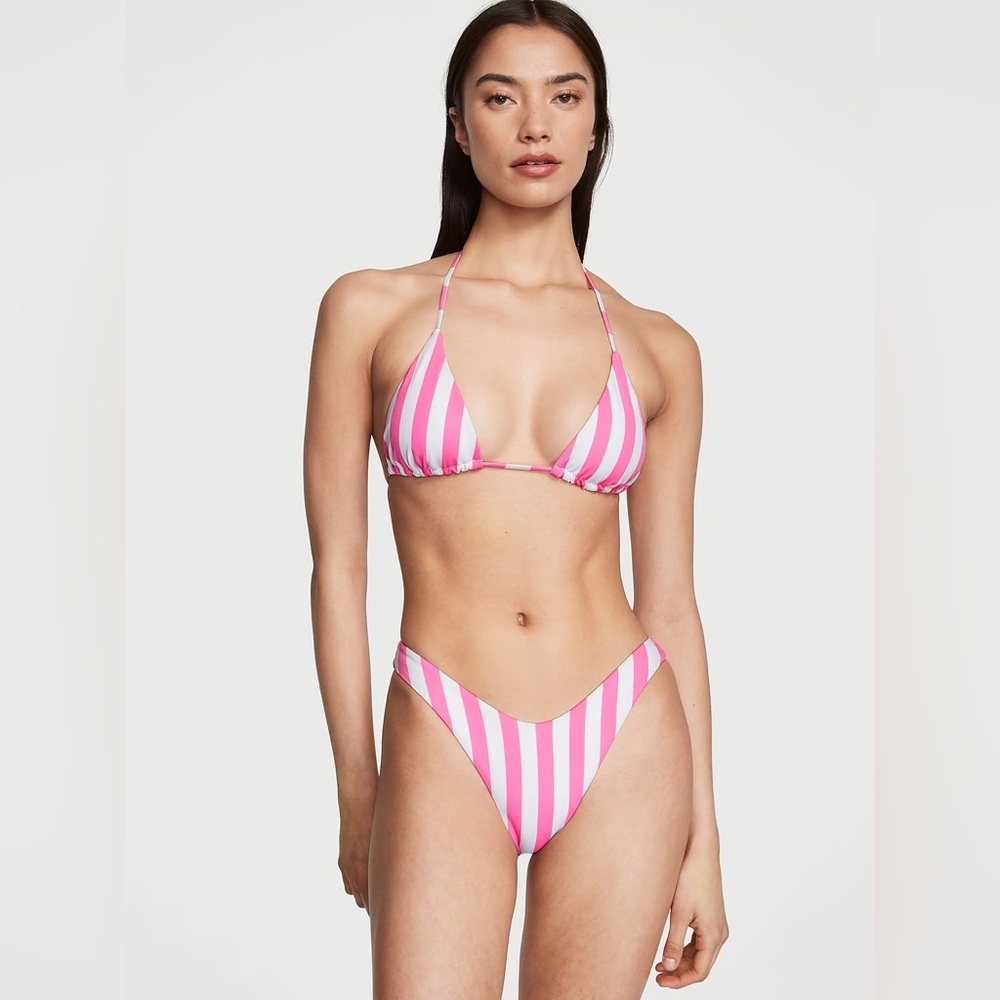 Victoria’s Secret Mix & Match Brazilian Bikini Bottom - Pink Cabana Stripe
